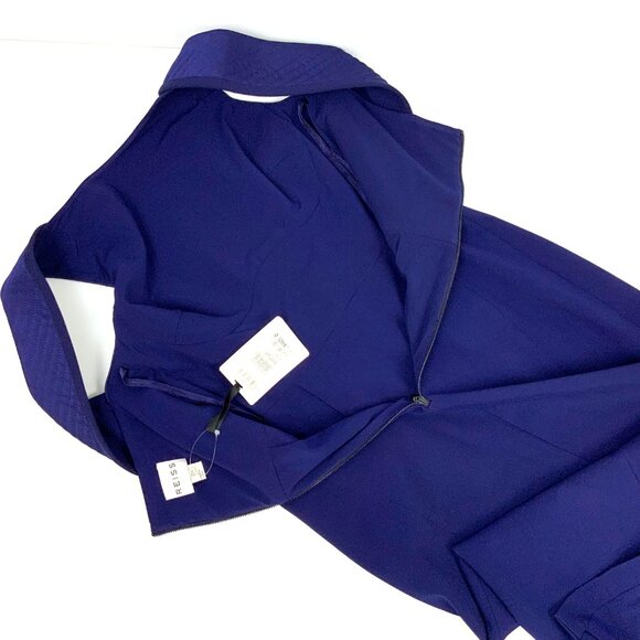 New Reiss Theodora Purple Sheath Pencil Dress Size 4 - Picture 14 of 16
